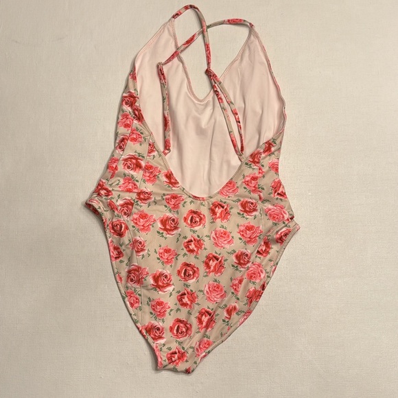 NWOT NWOT LoveShackFancy Shailee One Piece Floral Cherry - Picture 5 of 7